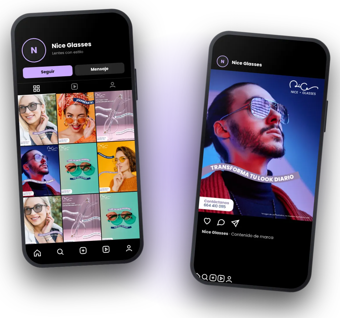 Nice Glasses Instagram content calendar
